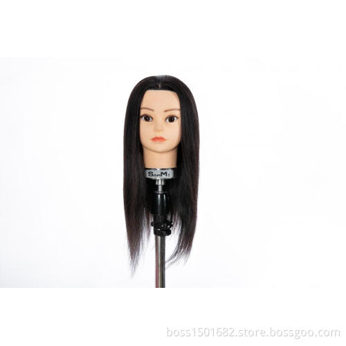 First Beauty Training Mannequin Head Training Dummy Doll Head Black Mannequin Human Hair 100% Human Virgin Hair Remy Hair Female